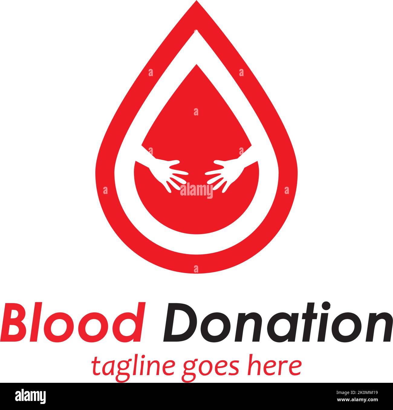 blood donation logo template design vector icon Stock Vector