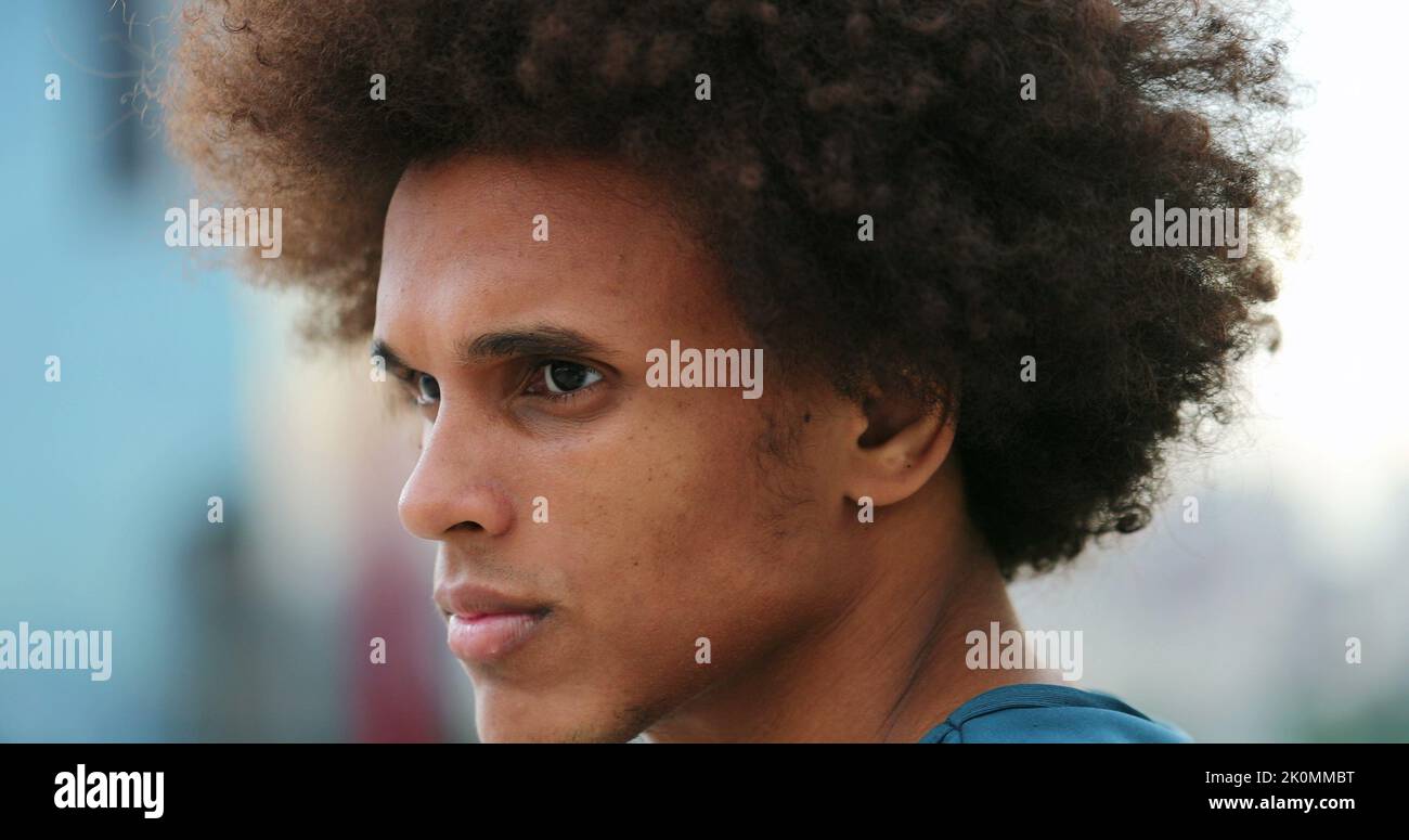 Profile of mixed race handsome young man Stock Photo - Alamy