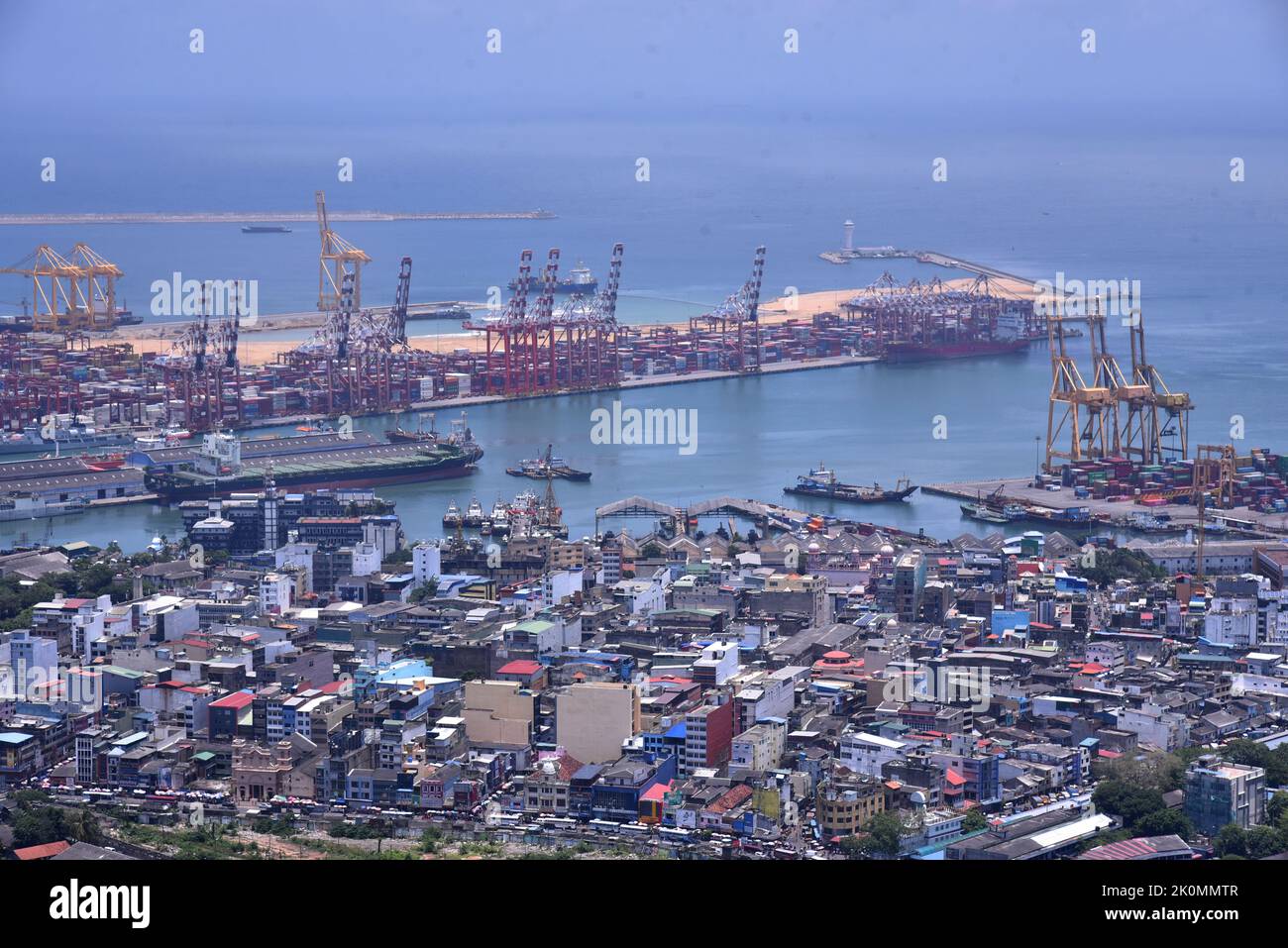 Colombo, Sri Lanka. 12th Sep, 2022. View of the Colombo Harbor from the ...