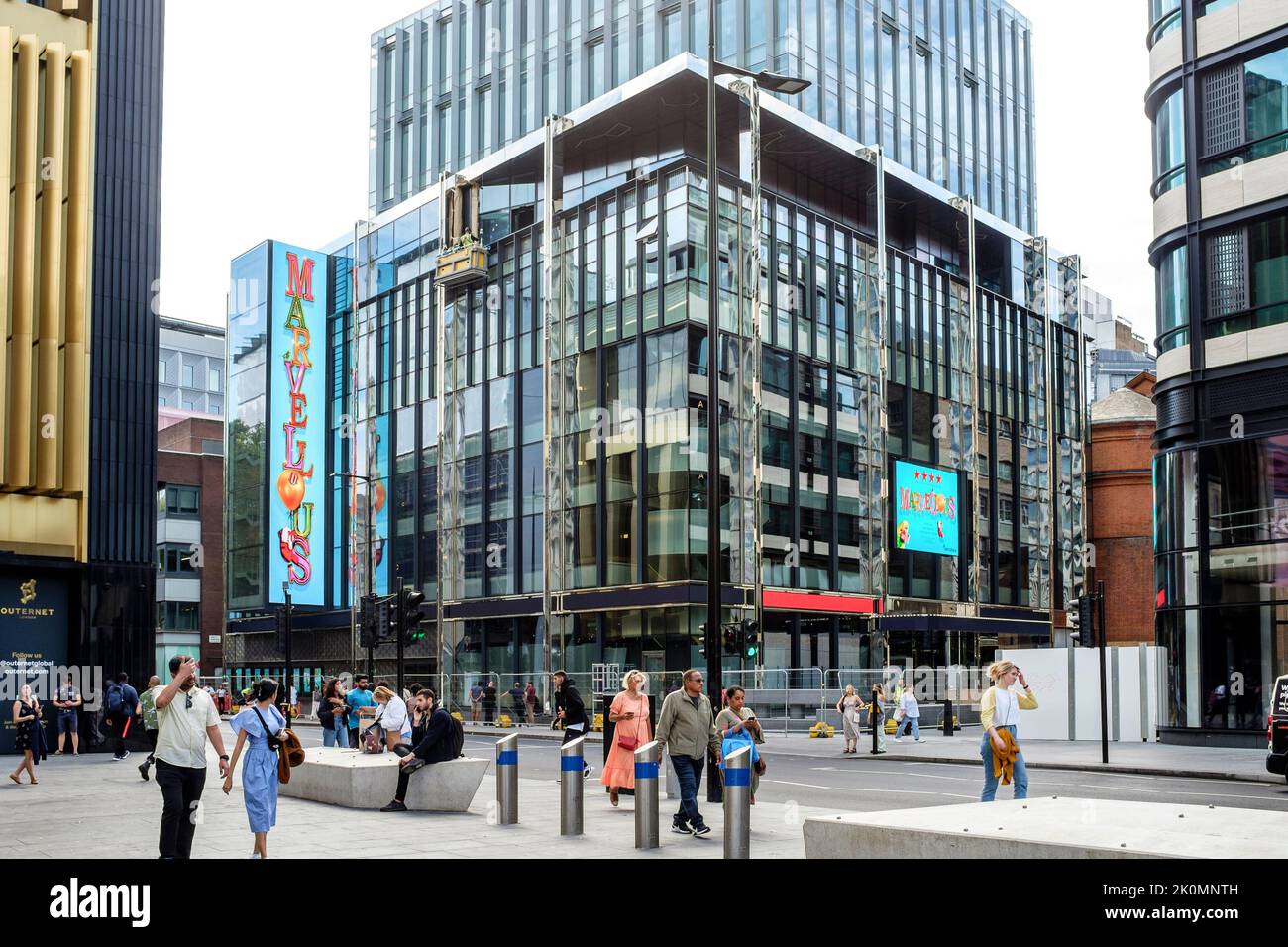 @sohoplace theatre, part of the new Soho Place development project on Charing Cross Road and Oxford Street, London, UK. Stock Photo