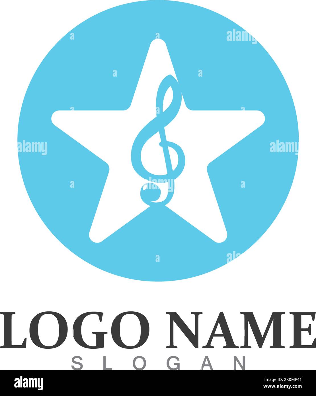 Star Note Music Icon Logo Design Template Stock Vector Image & Art - Alamy