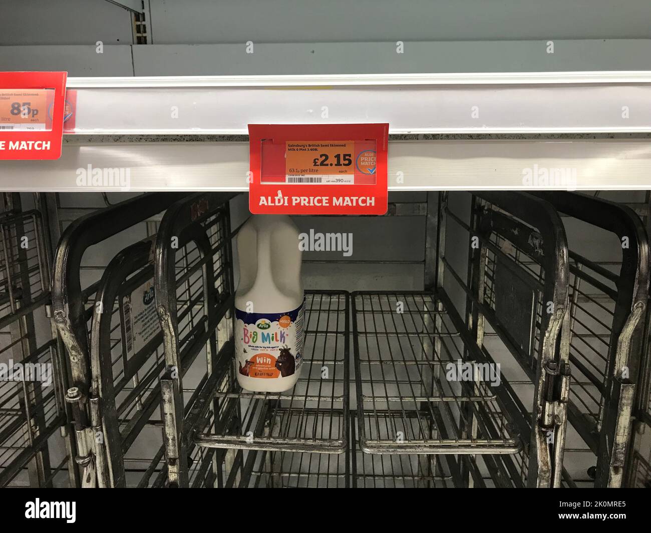 Maidstone UK 12th September 2022 Sainsbury s Milk Shortage In Maidstone 