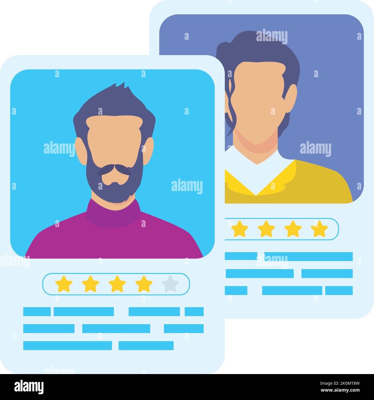 two profiles to hire Stock Vector Image & Art - Alamy