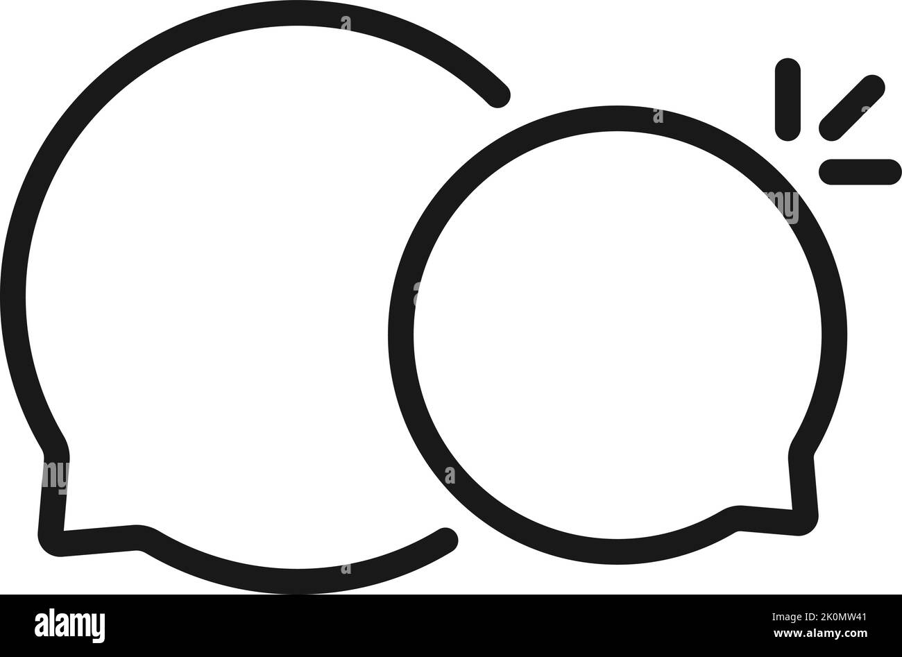 black thin line chat room logo Stock Vector Image & Art - Alamy