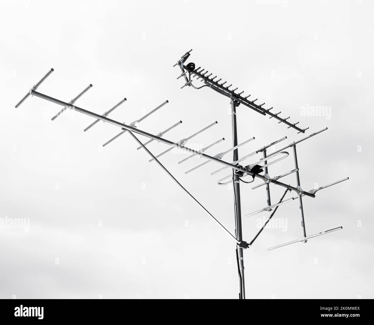 tv aerial isolated on white background 3d illustration Stock Photo Alamy