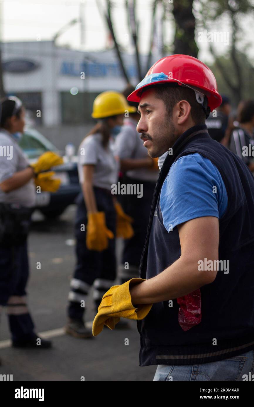 Volunteers during rescue operations. In 2017, an 8.1-magnitude ...