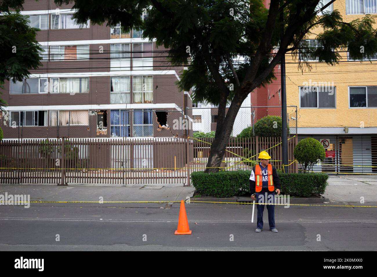 Damaged building. In 2017, an 8.1-magnitude earthquake jolted Mexico ...