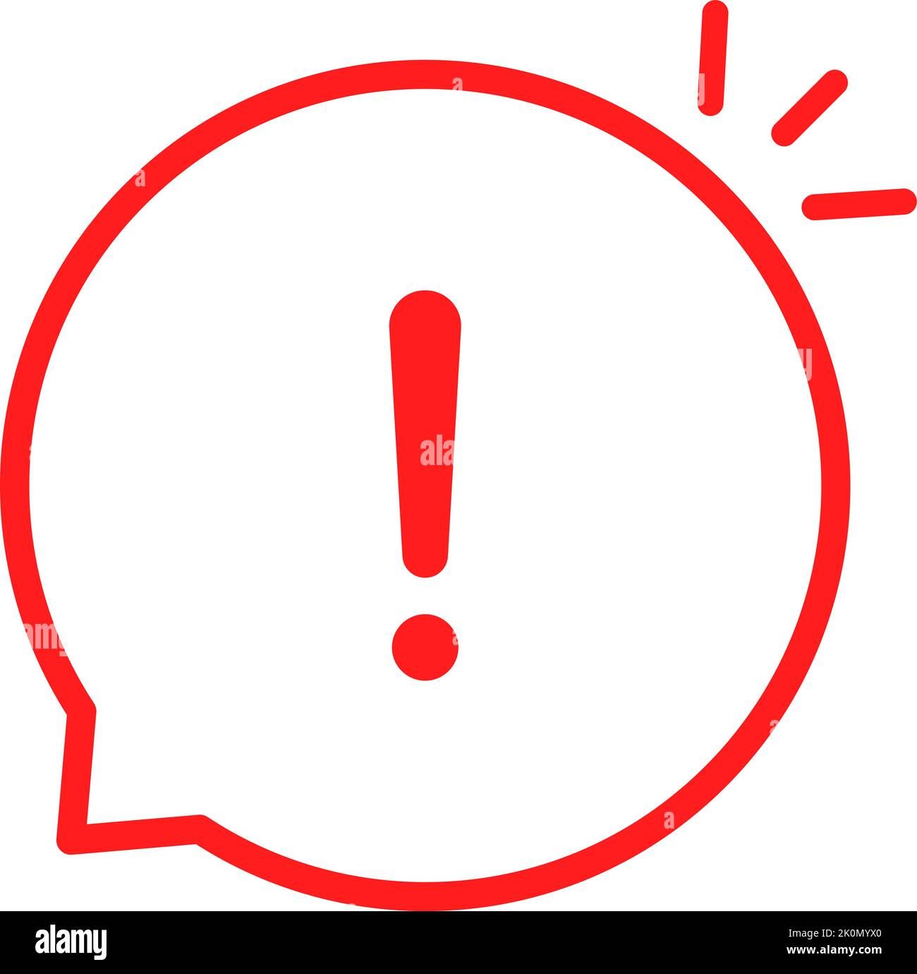 red linear attention icon like emphasis Stock Vector Image & Art - Alamy