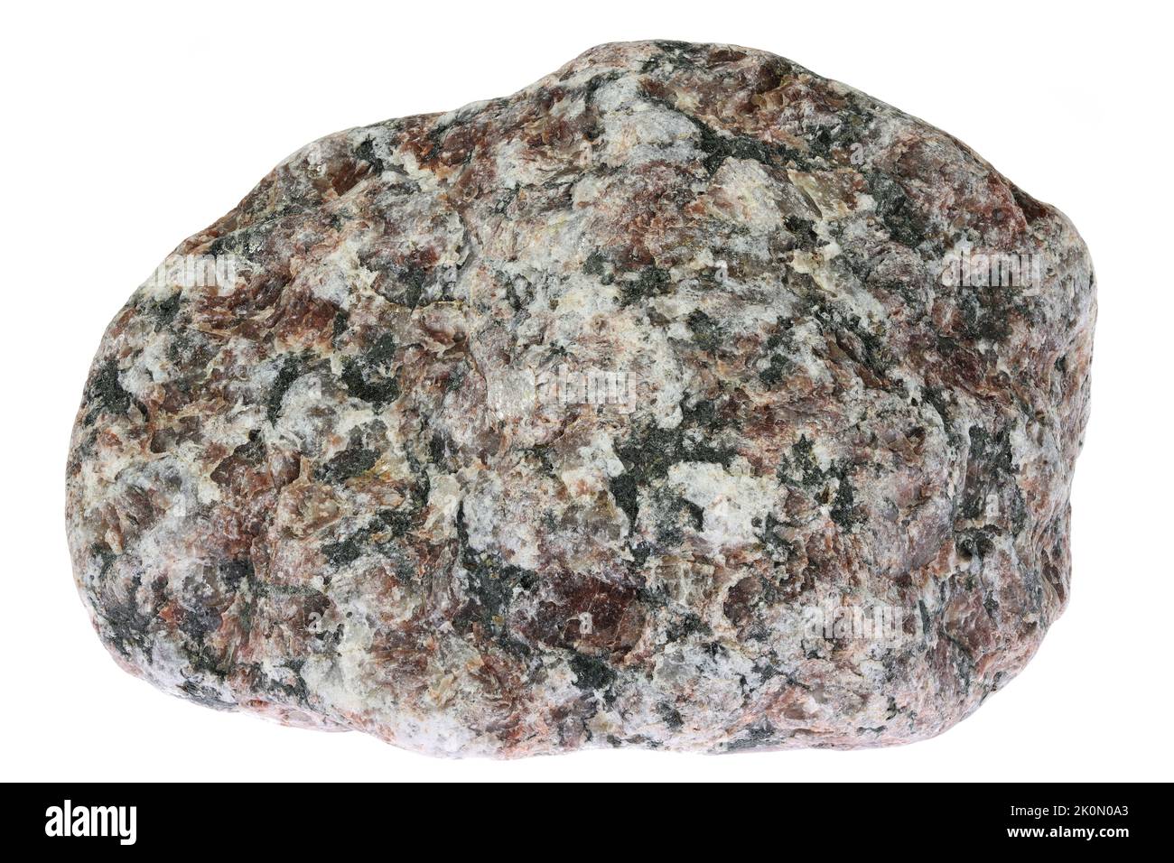 granite from the Baltic Sea coast in Waabs, Germany isolated on white background Stock Photo