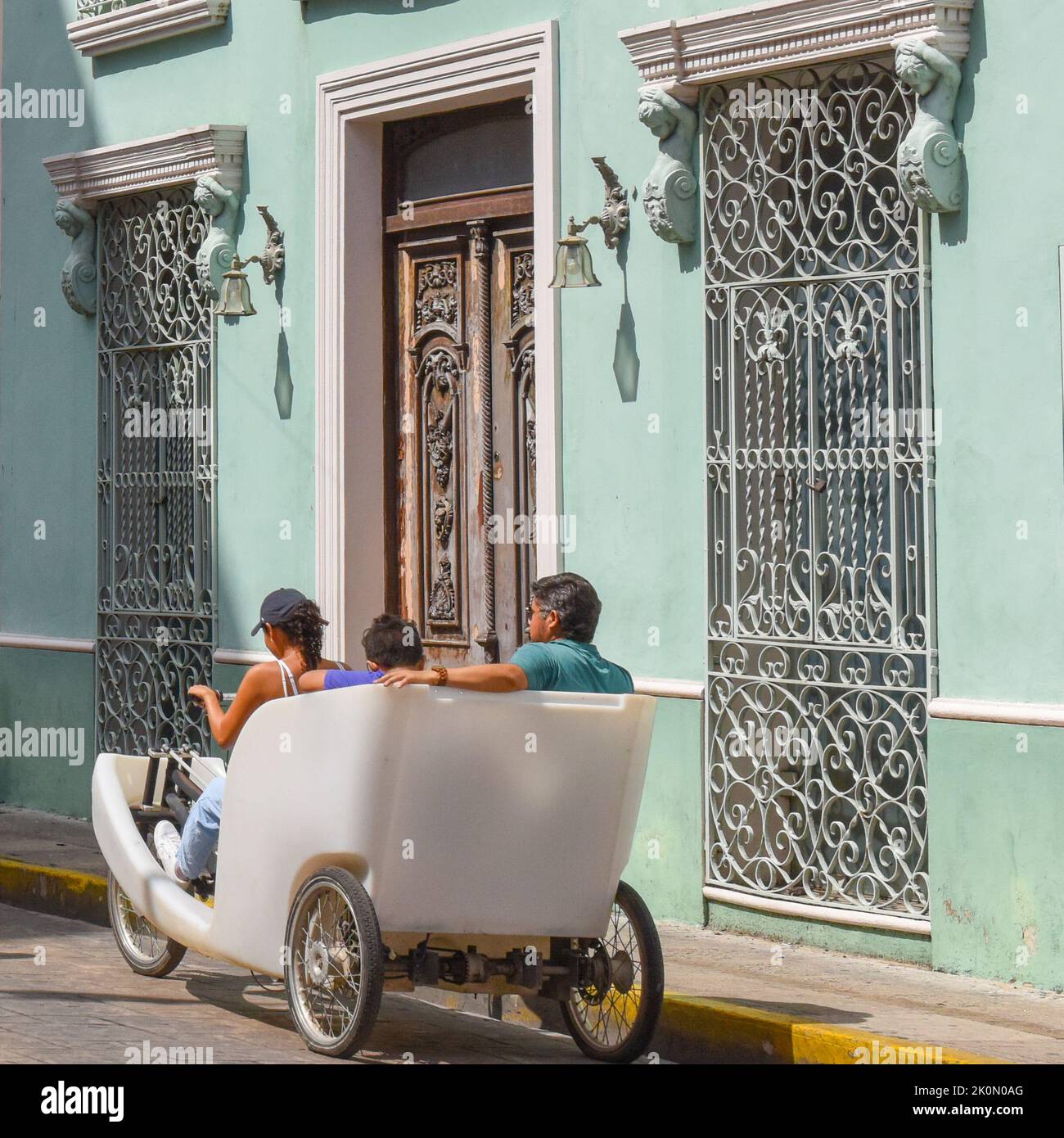 Outdoor activities n the historical center of Merida, Yucatan, Mexico Stock Photo