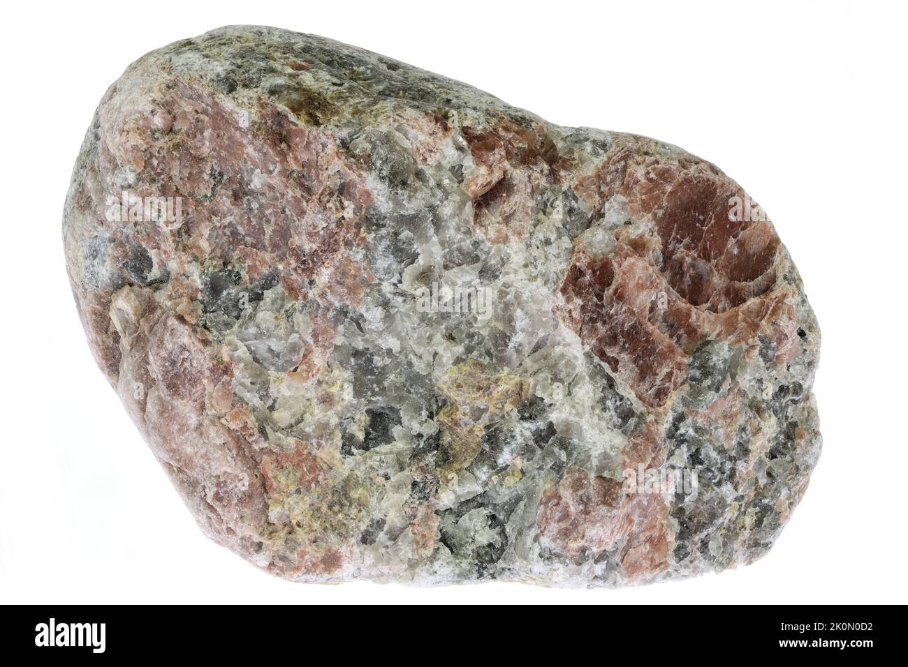 granite from the Baltic Sea coast in Waabs, Germany isolated on white background Stock Photo