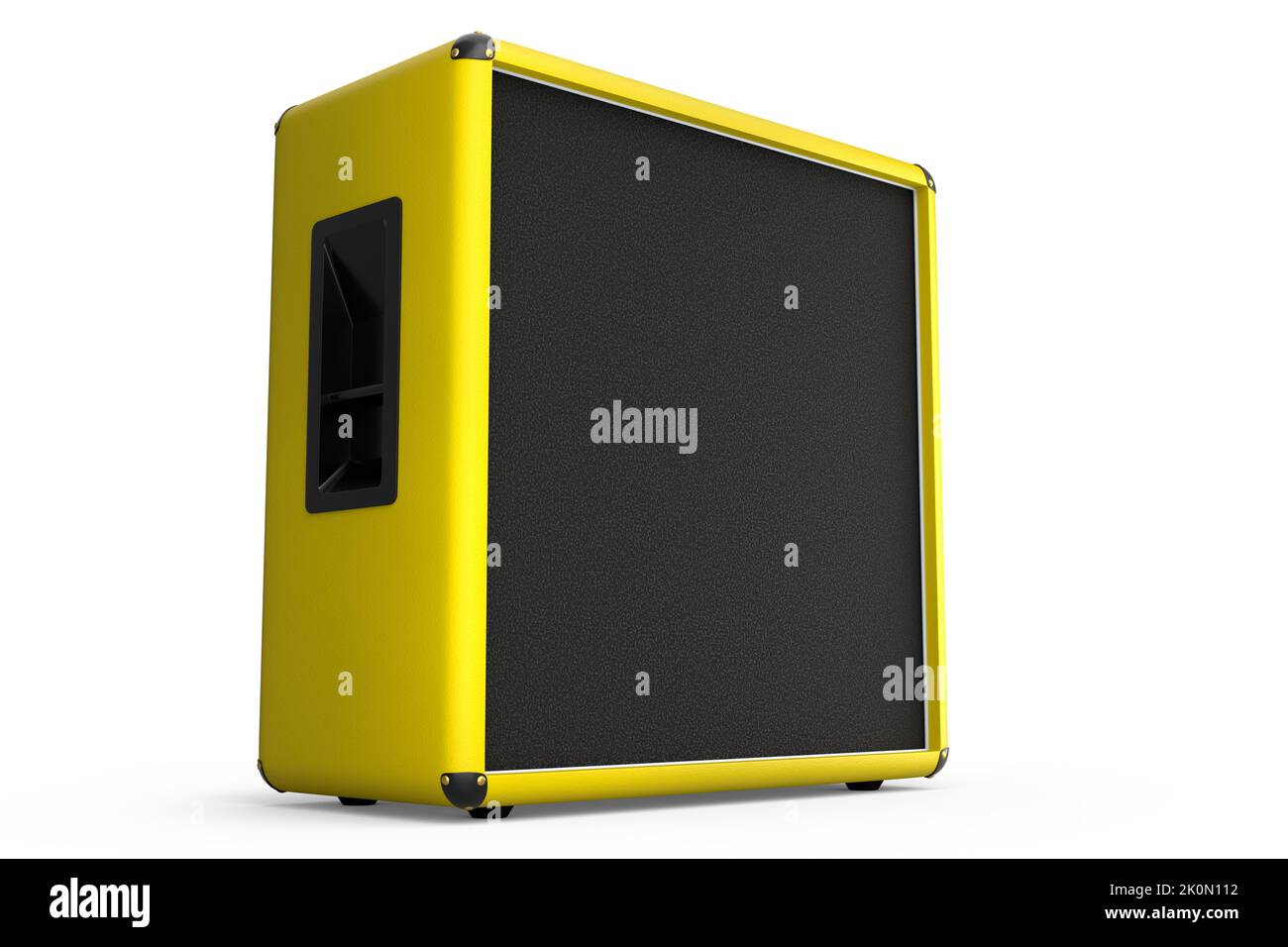 Classical electric and acoustic guitar amplifier isolated on white