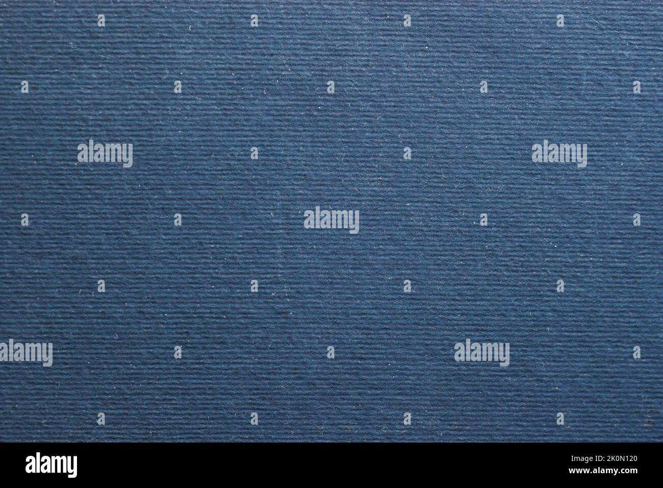 Canvas texture with horizontal lines, dark blue color. Background Stock Photo