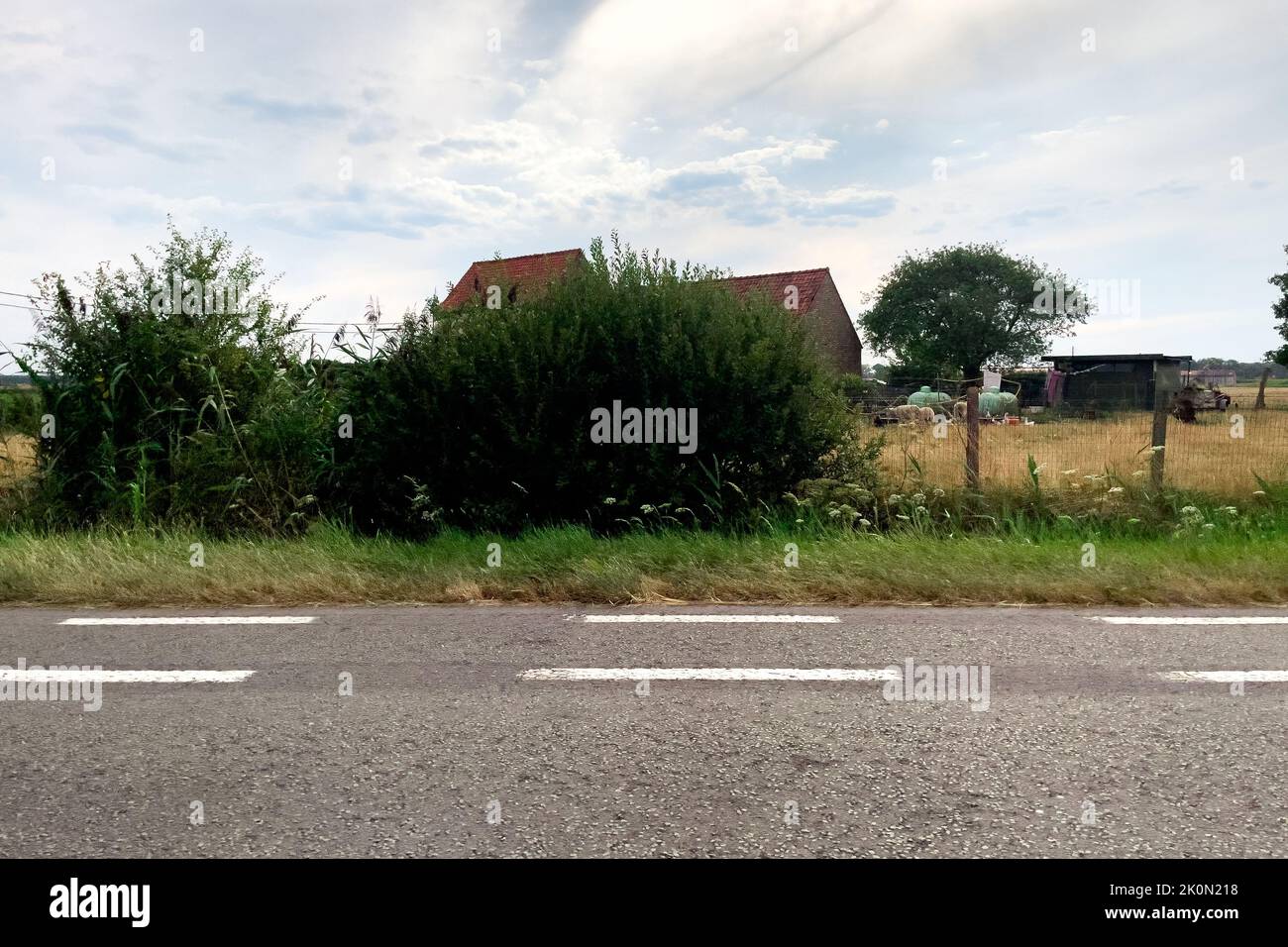 Freeway Window View A car window view over the roadside of a freeway in Belgium Stock Photo ...