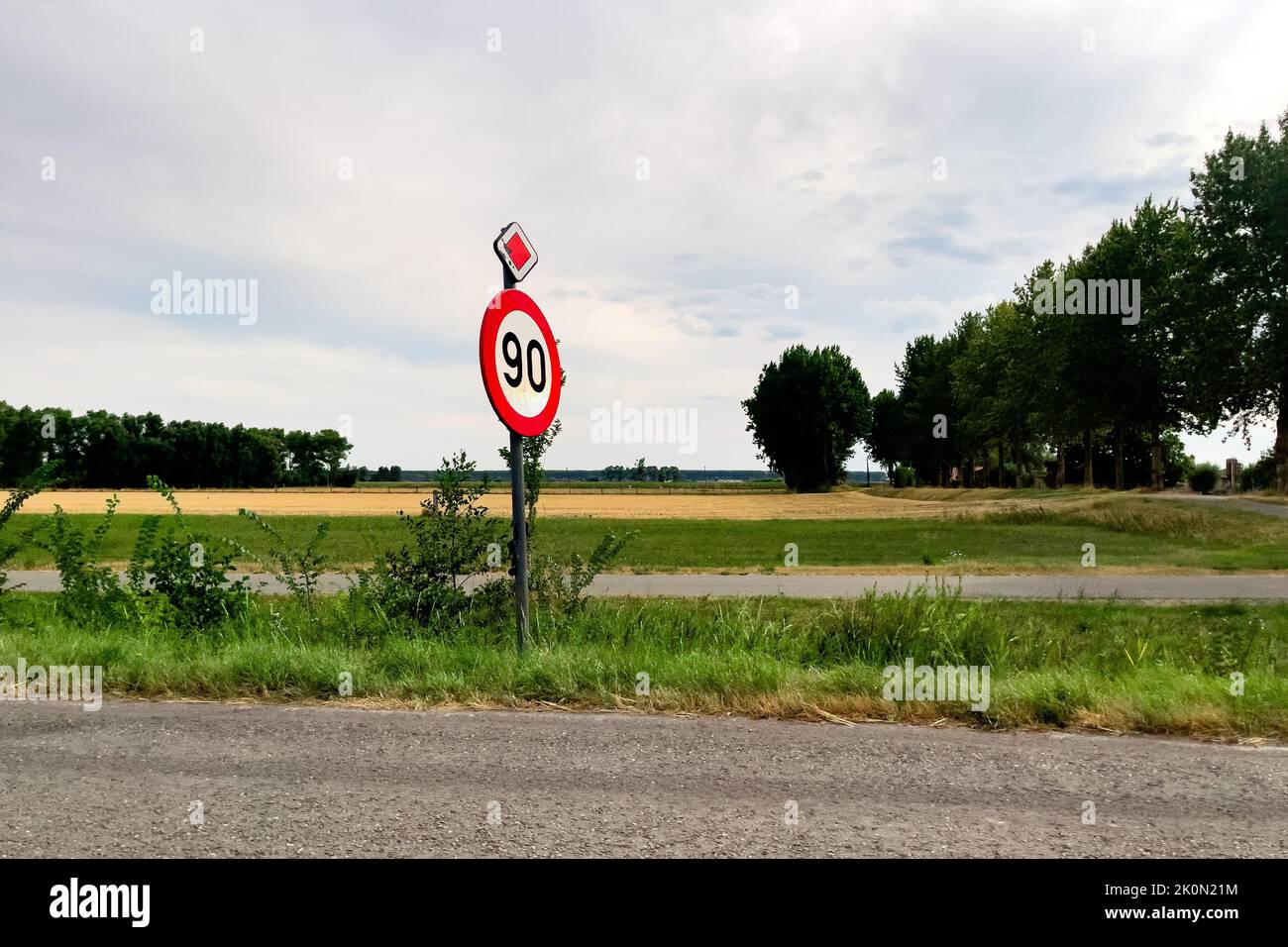 Freeway Window View A car window view over the roadside of a freeway in Belgium Stock Photo ...