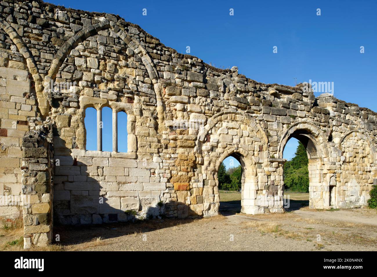 Remains of St Oswald's Anglo-Saxon Minister & Medieval Priory, Gloucester, UK Stock Photo
