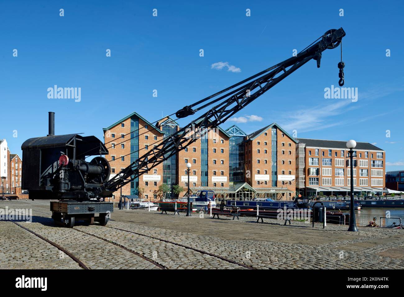 Joseph Booth Steam Crane, North Quay Gloucester Docks Stock Photo