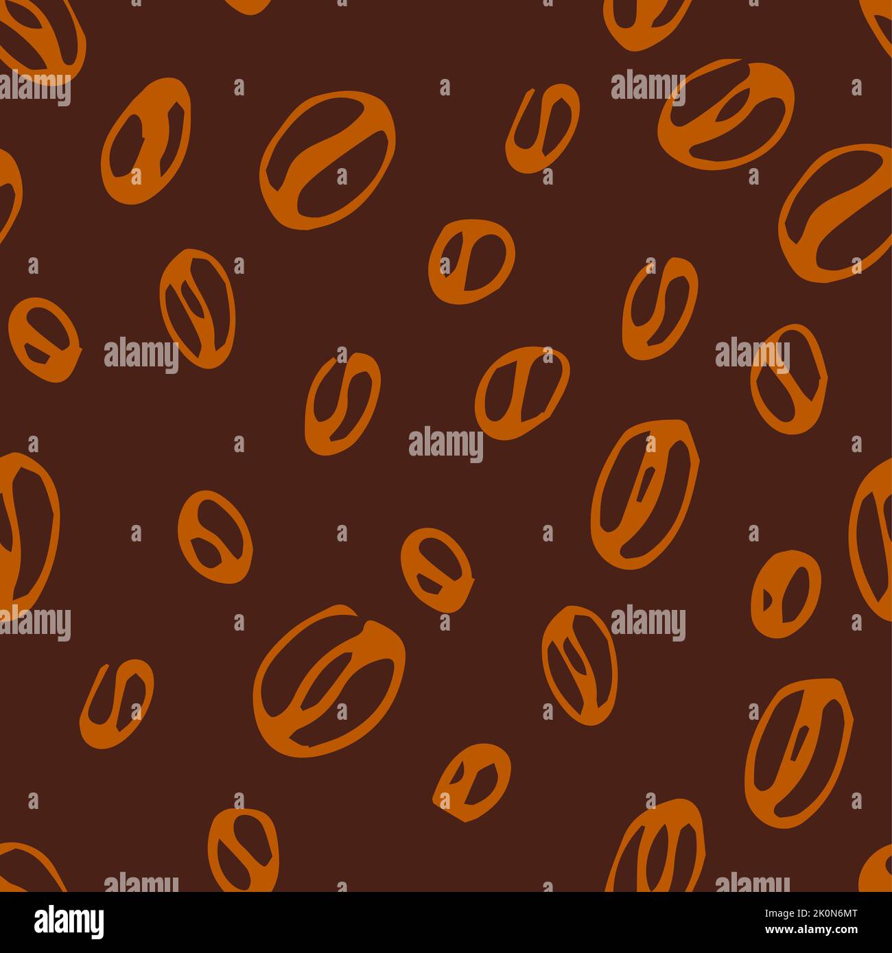 Coffee beans. Hand drawing. Seamless pattern Stock Vector Image & Art ...