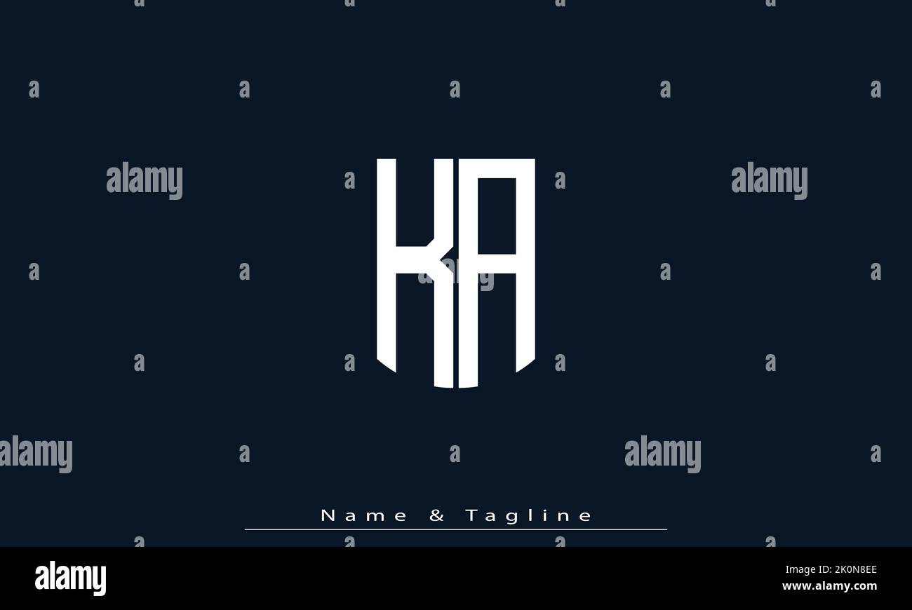 Alphabet letters Initials Monogram logo KA , AK Stock Vector