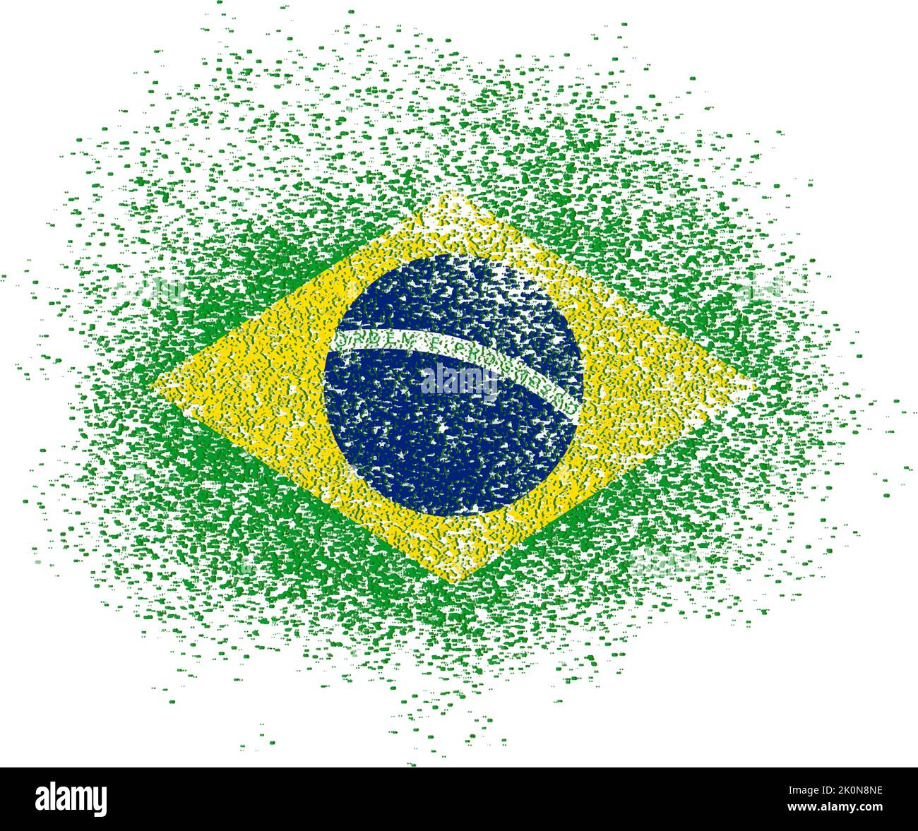 Brazil flag with particles vector Stock Vector