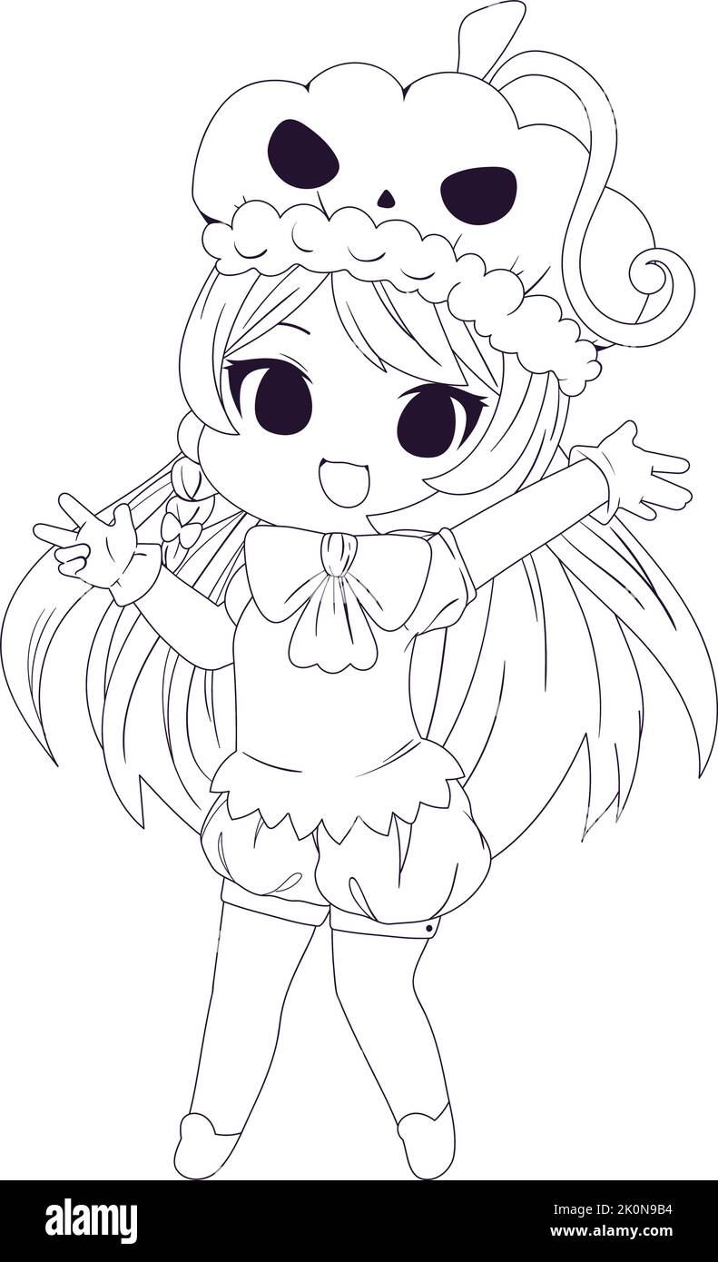 Cute Halloween Girl!  Halloween girl, Cute halloween, Cute chibi