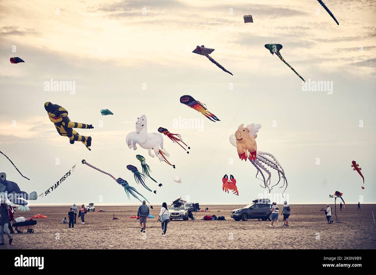St Annes International kite festival held on the beach in September Stock Photo