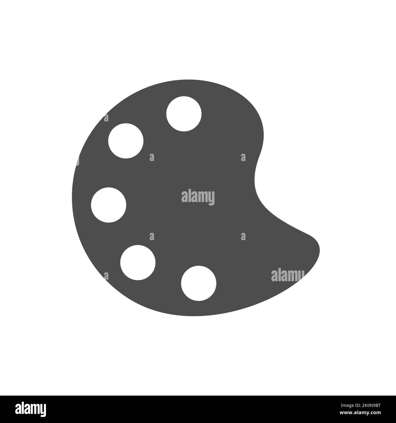 palette vector icon isolated on white Stock Vector Image & Art Alamy