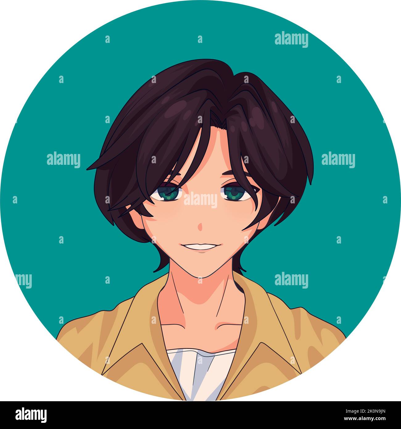 Premium Vector  Anime boy avatar