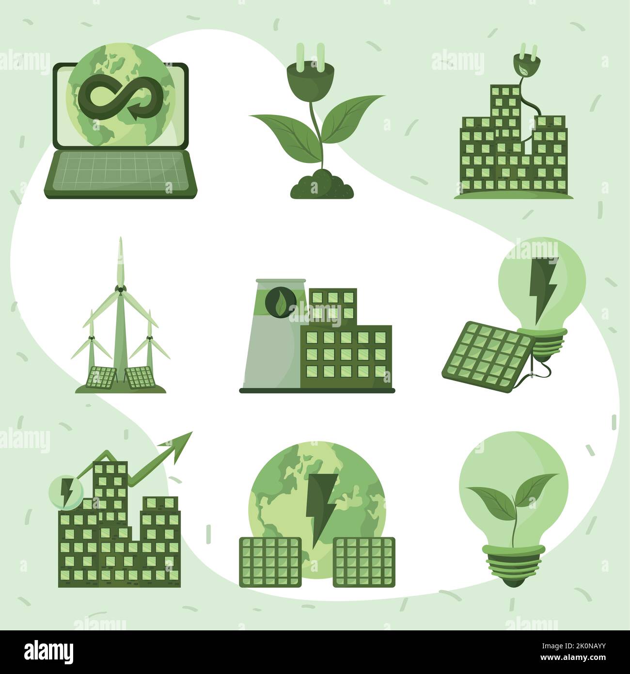set of green energy Stock Vector Image & Art - Alamy