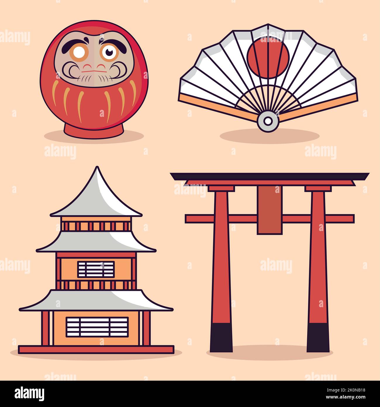 icon collection japanese culture Stock Vector Image & Art - Alamy