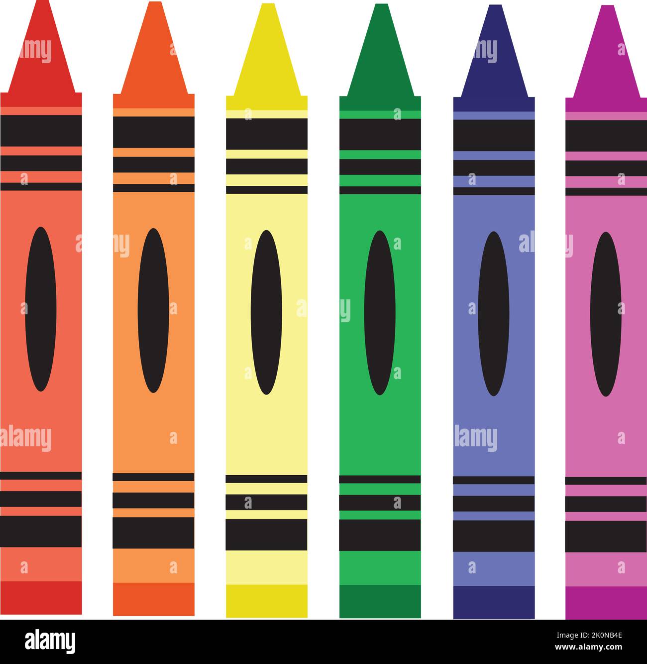 vector illustration of colored crayons Stock Vector Image & Art Alamy