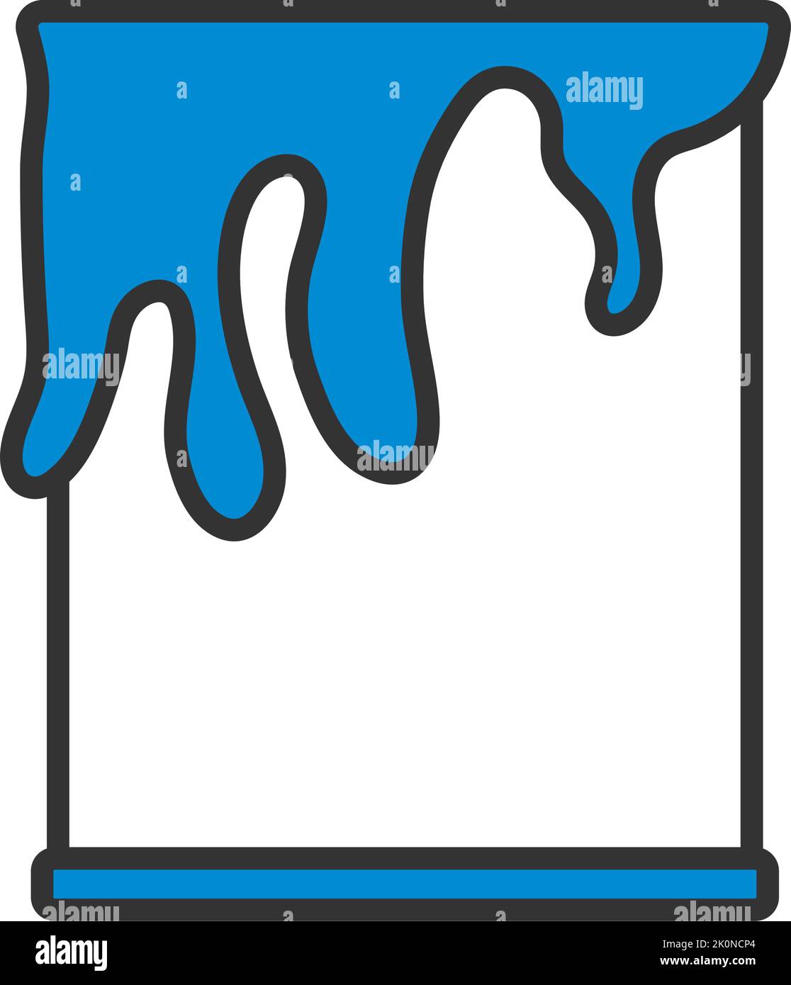 Paint Can Icon. Editable Bold Outline With Color Fill Design. Vector