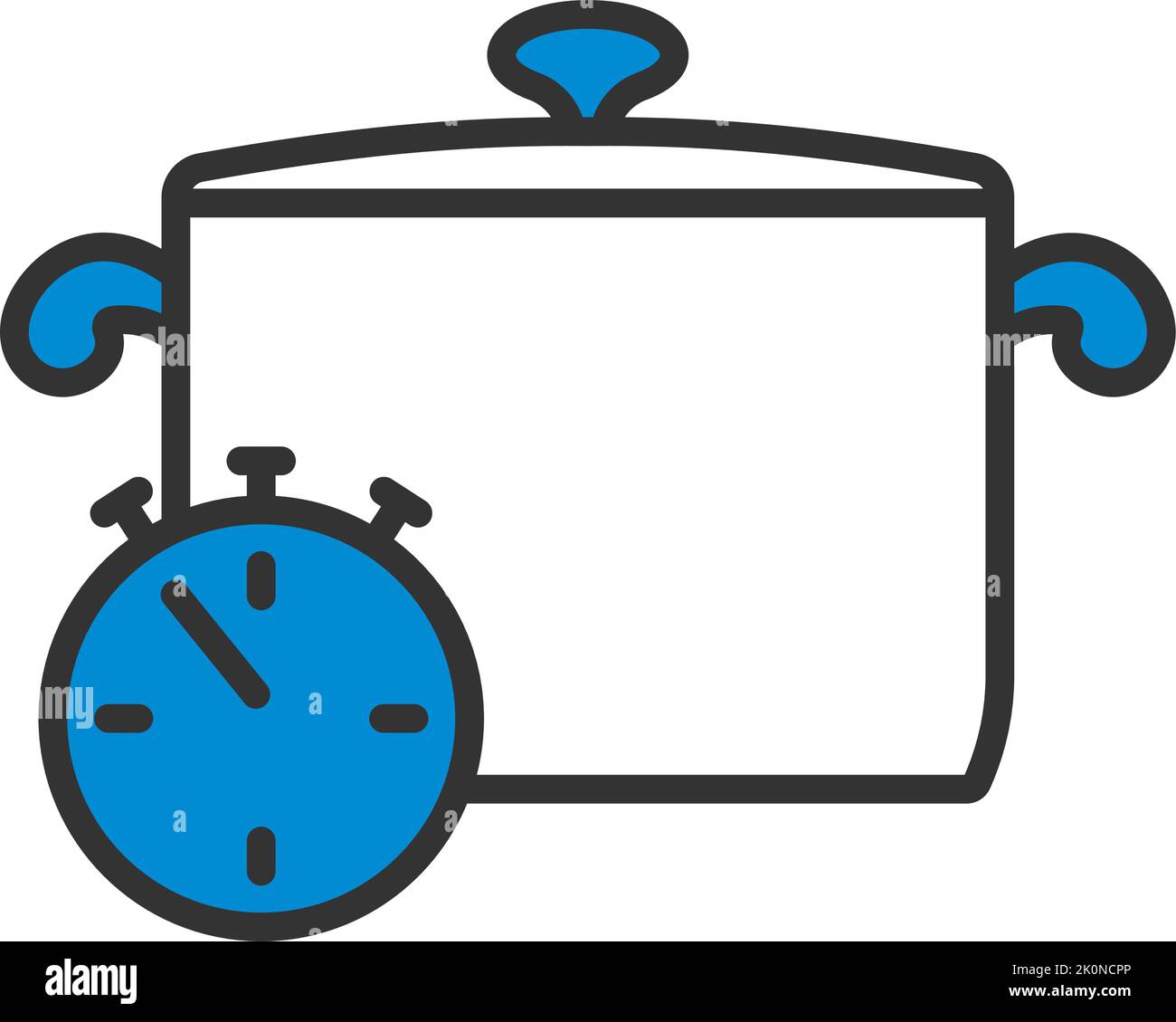 Pan With Stopwatch Icon. Editable Bold Outline With Color Fill Design ...