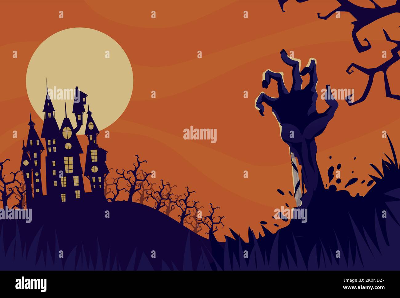 halloween creepy night Stock Vector Image & Art - Alamy
