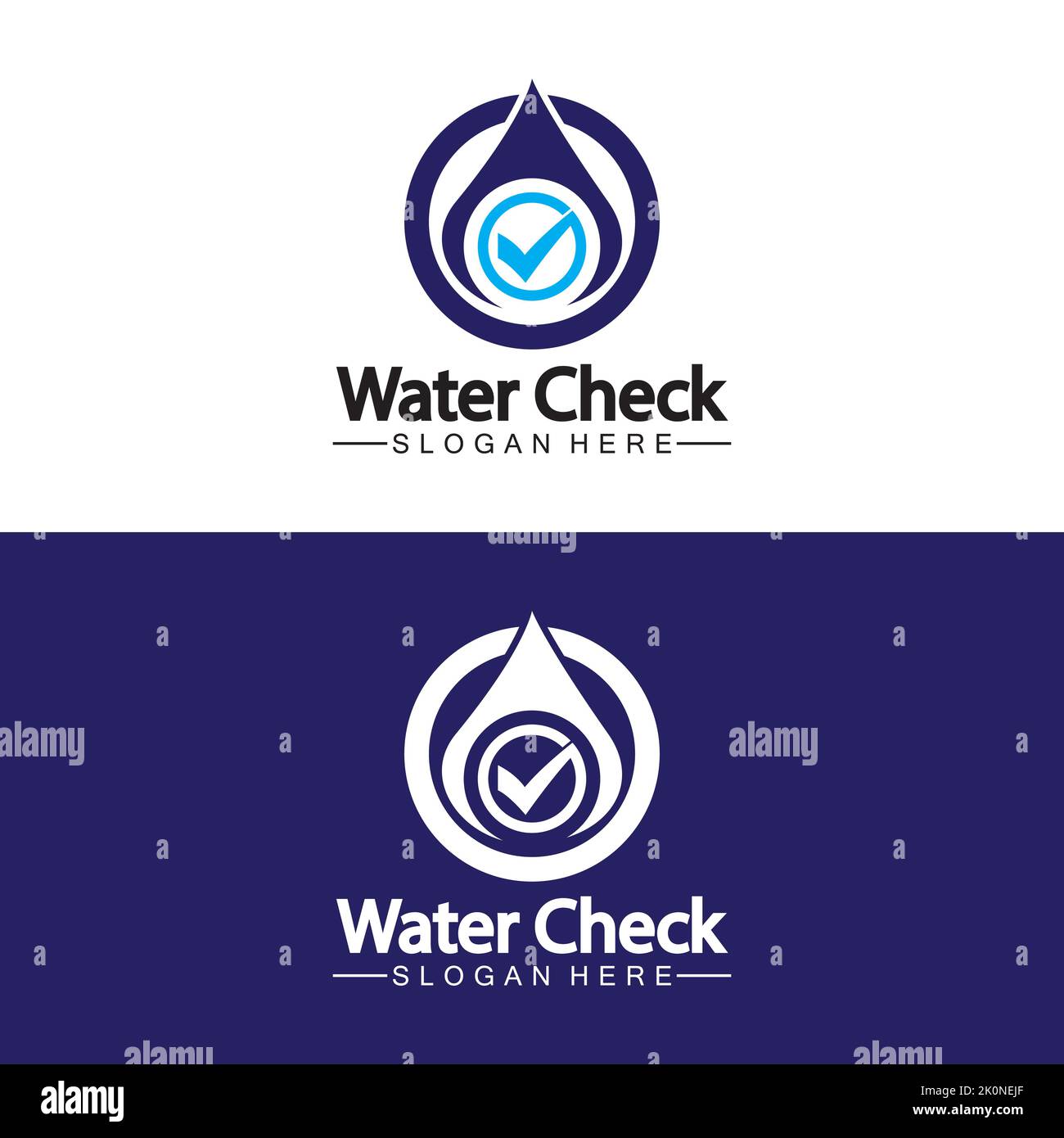 water drop check logo vector icon illustration Stock Vector