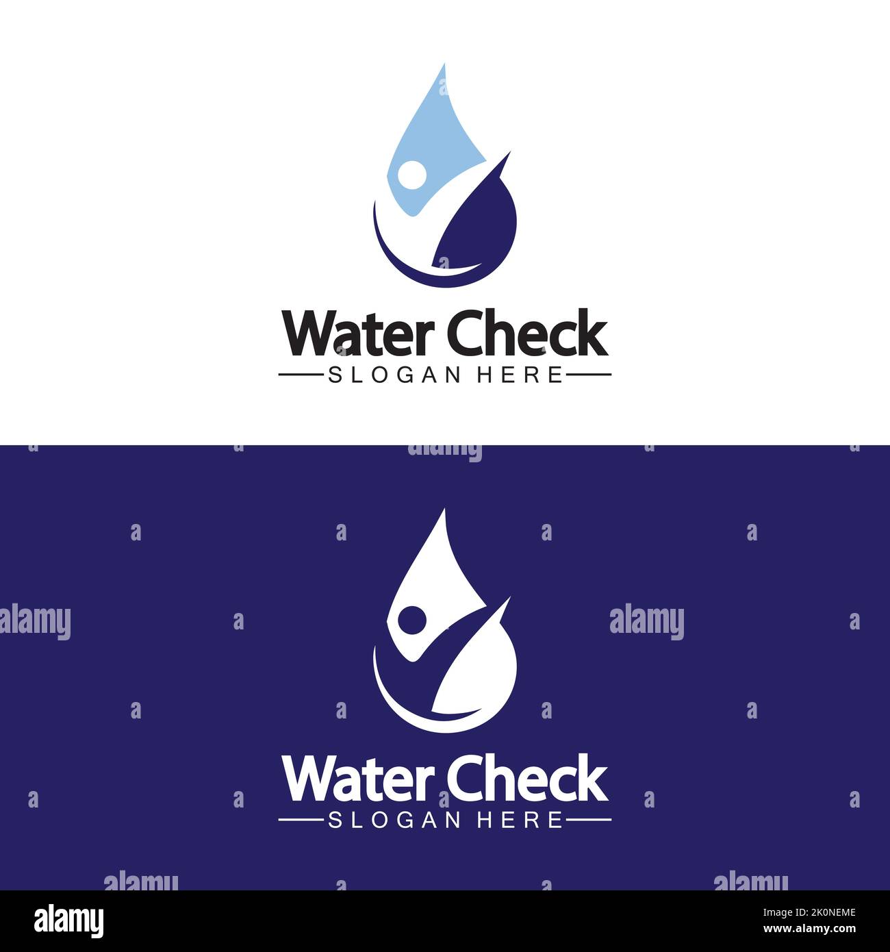 water drop check logo vector icon illustration Stock Vector