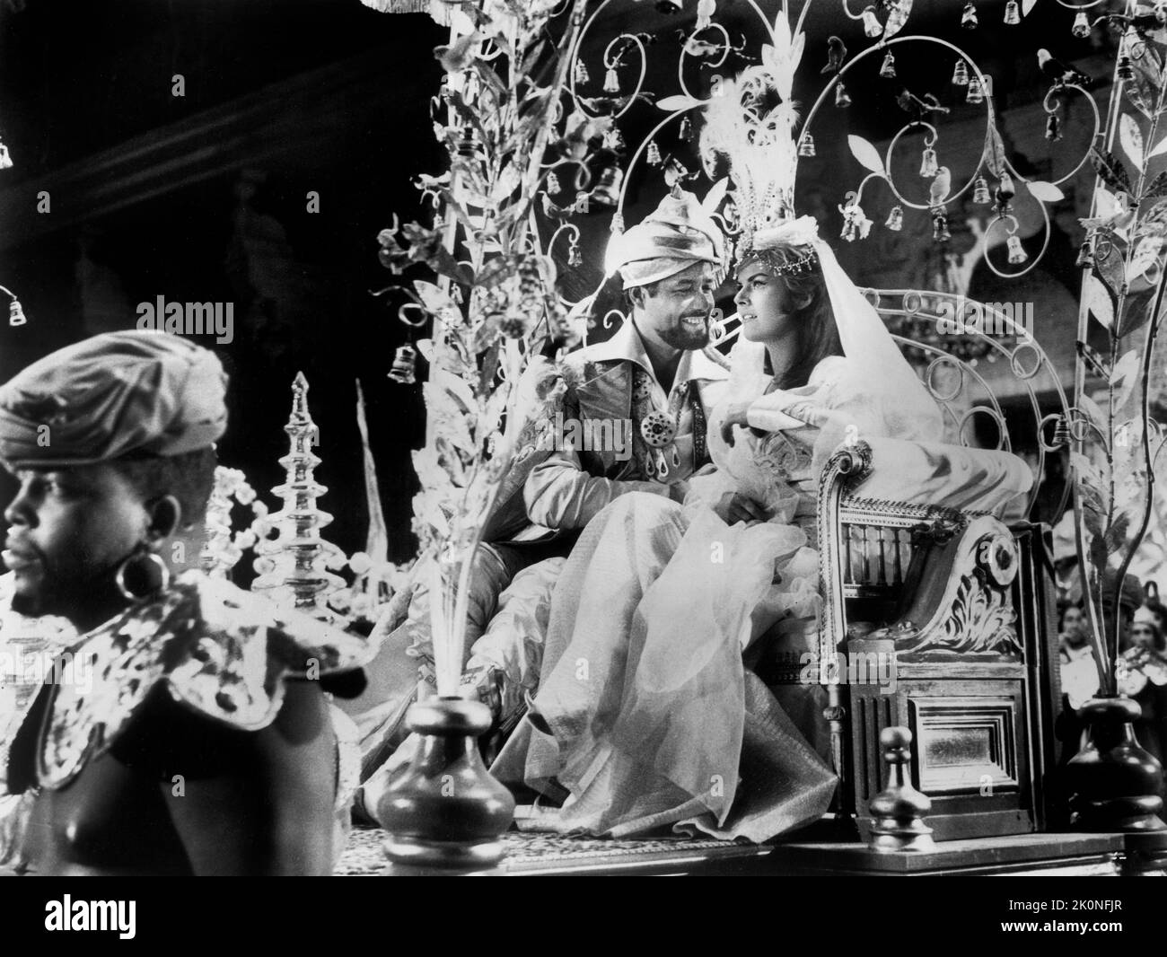 Guy Williams, Heidi Bruhl, on-set of the Film, 'Captain Sinbad', MGM, 1963 Stock Photo