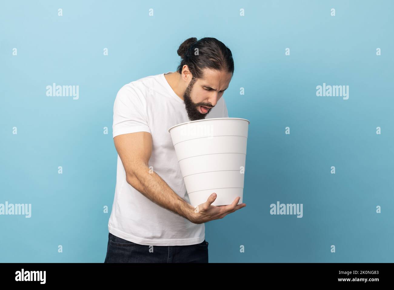 Man With Puke Bucket Memes