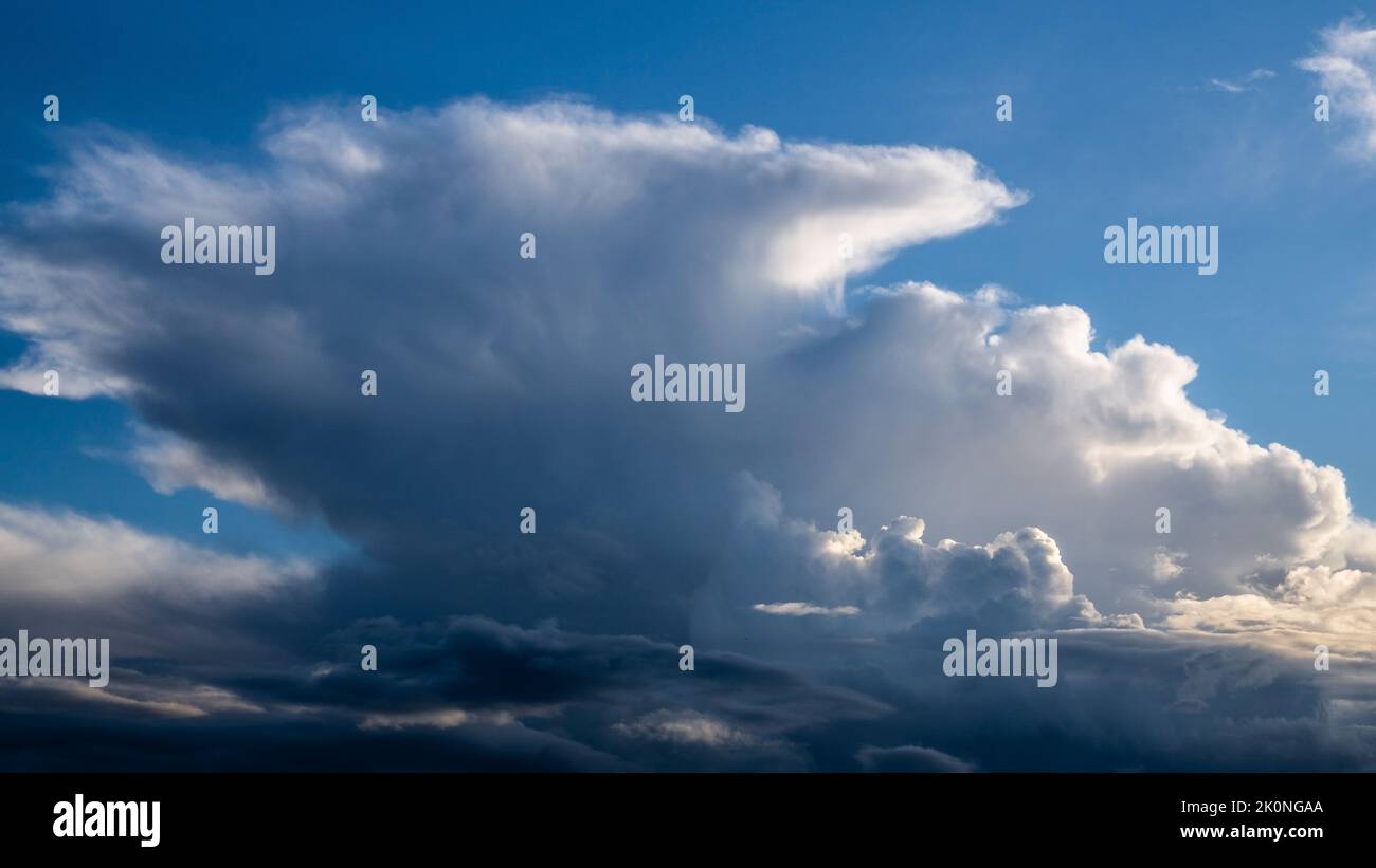 Anvil cloud with blue sky Stock Photo