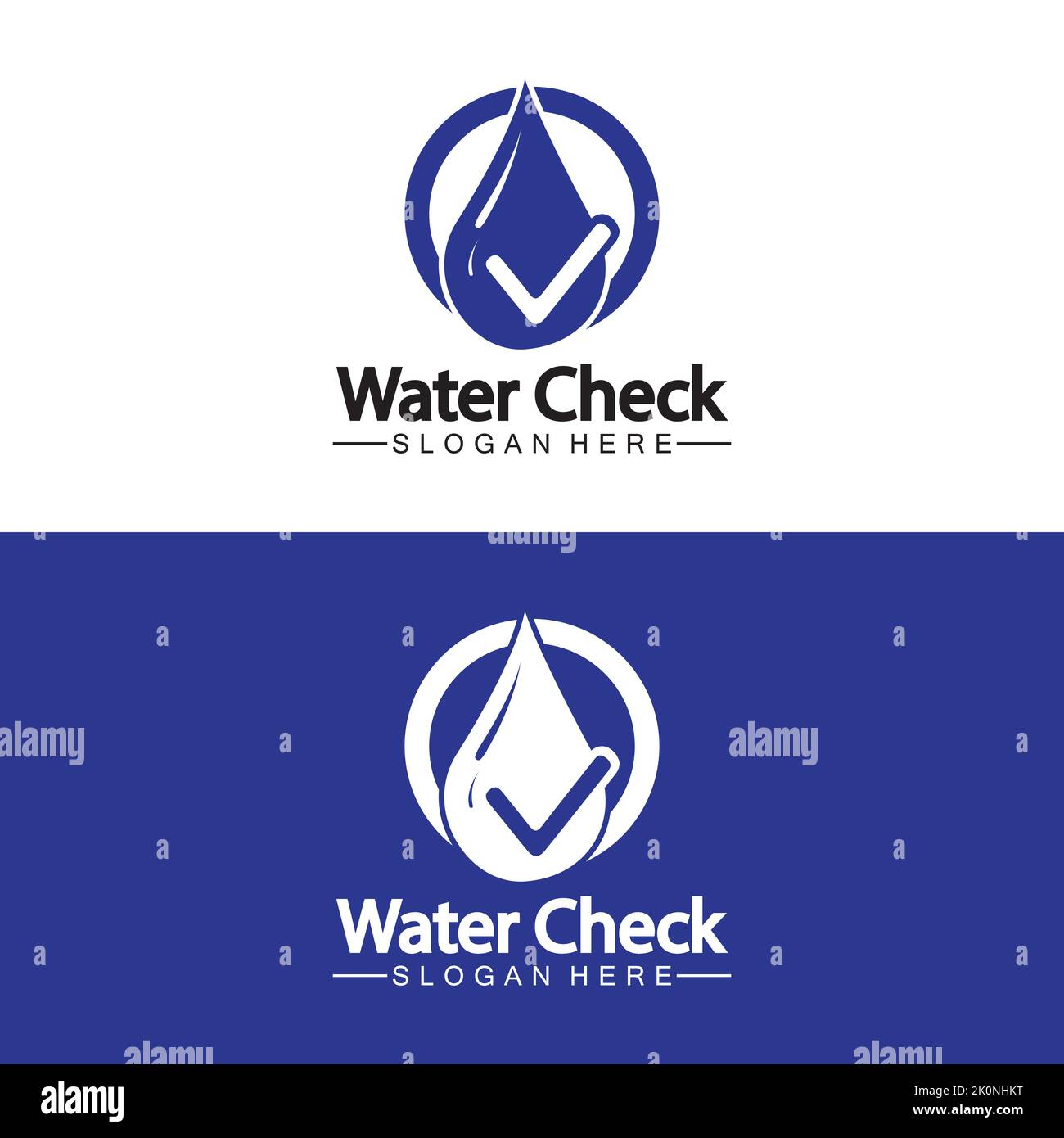 water drop check logo vector icon illustration Stock Vector
