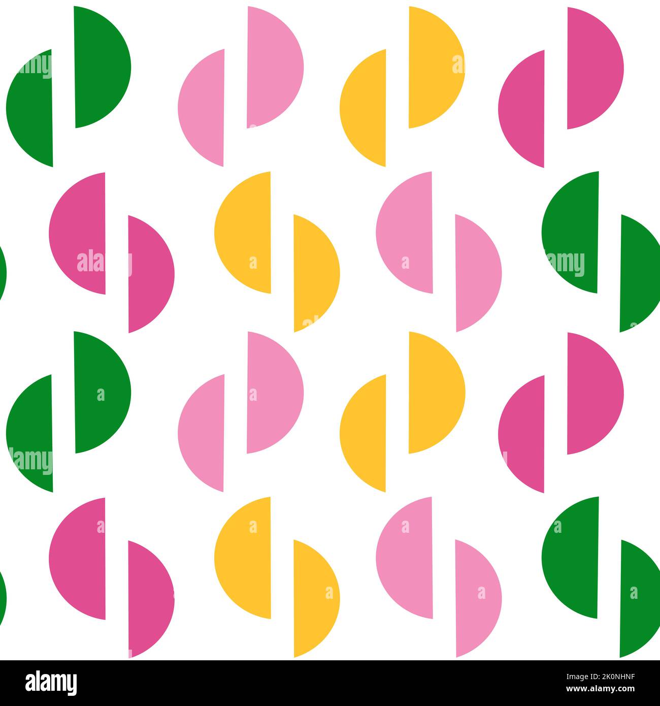 cute abstract colorful seamless vector pattern background illustration with half circles Stock Vector