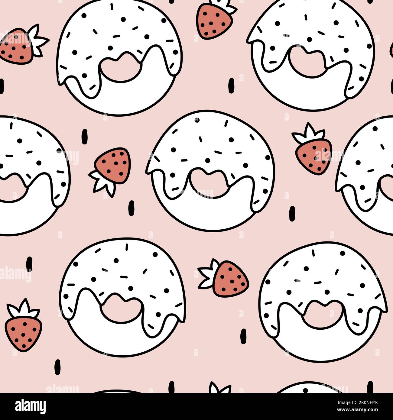 Seamless pattern black white donuts hi-res stock photography and images ...