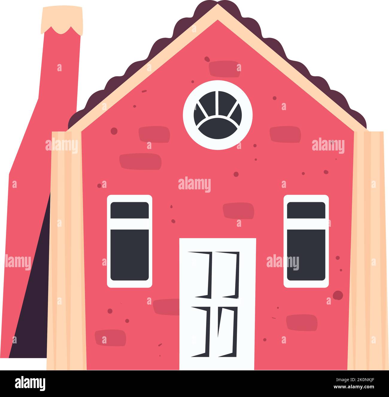 flat red house Stock Vector Image & Art - Alamy