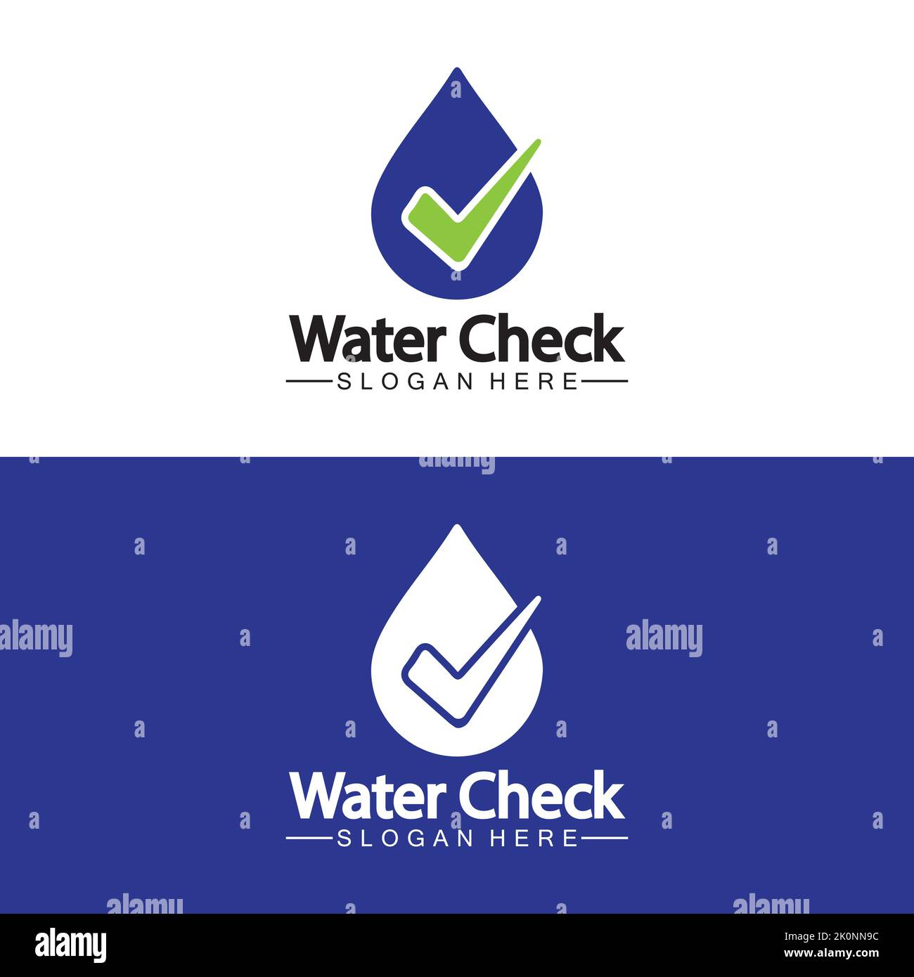 water drop check logo vector icon illustration Stock Vector