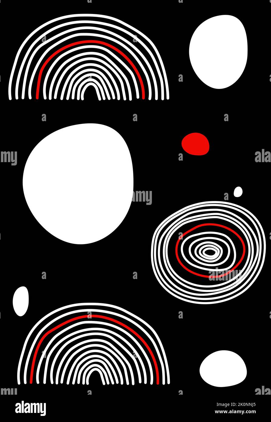 Abstract minimalist vector illustration with hand drawn scribble lines ...