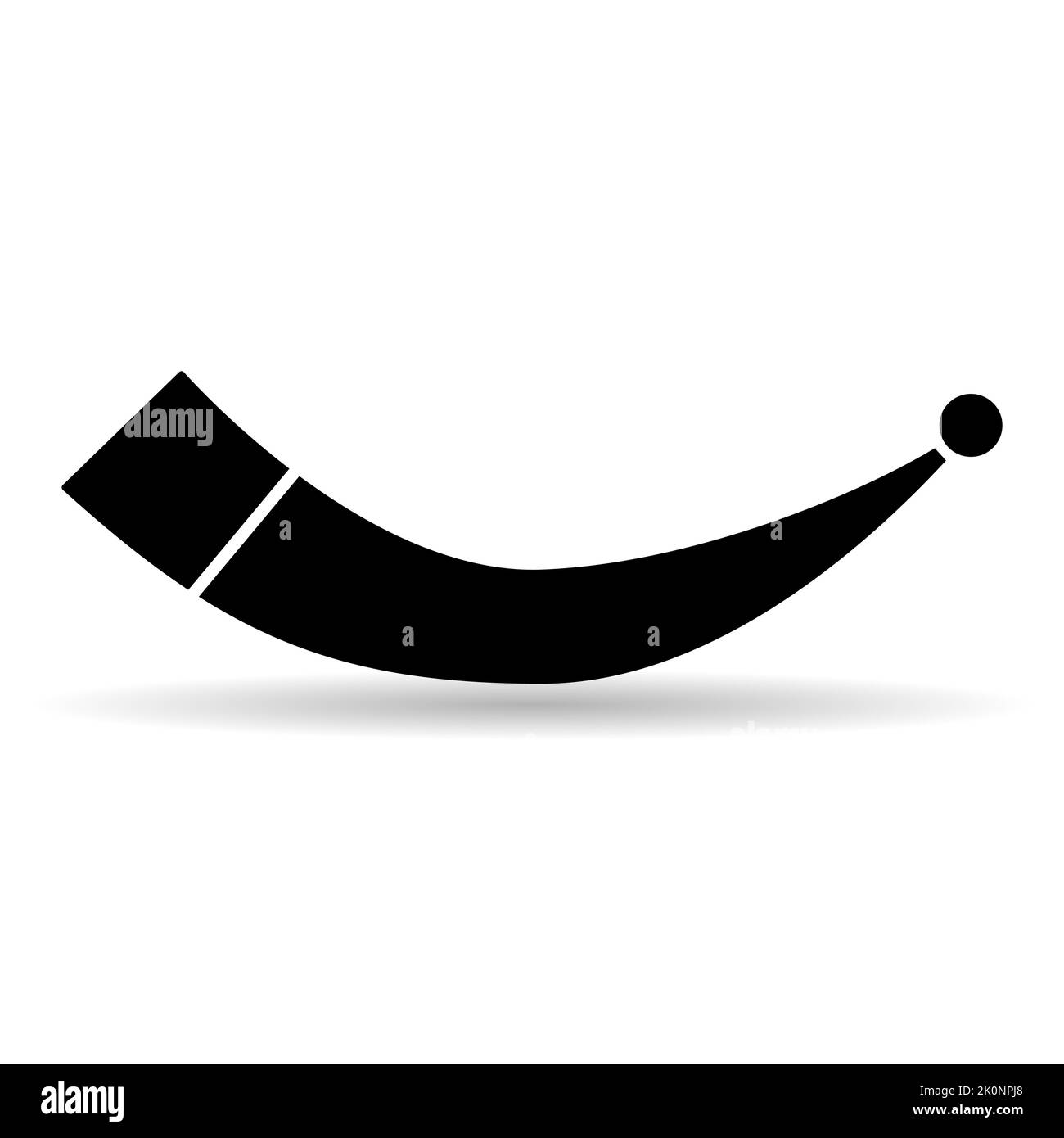 Viking drinking horn icon, culture decoration tradition symbol, retro equipment drink vector