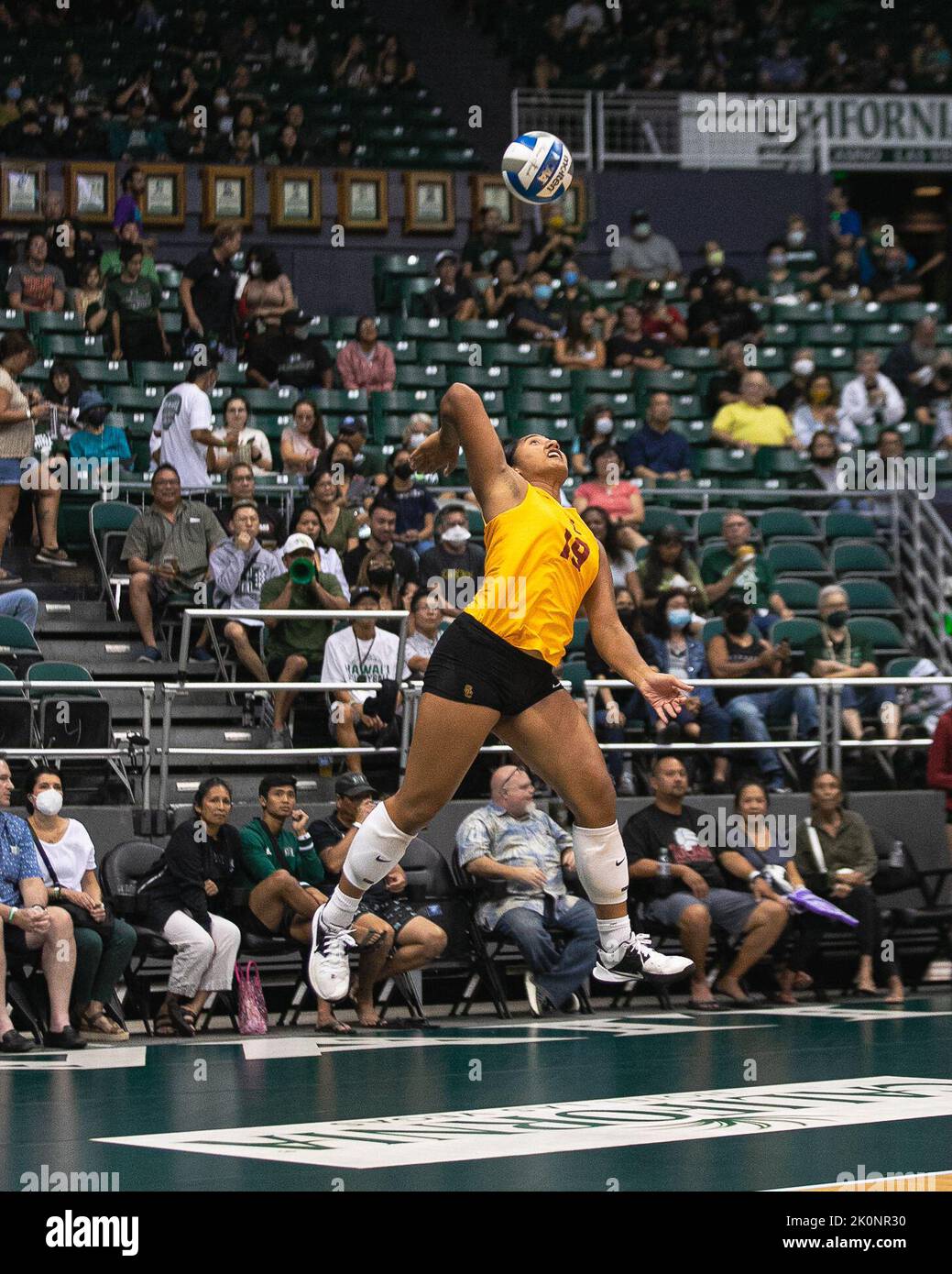Honolulu, Hawaii. September 10, 2022 USC setter Mia Tuaniga (19