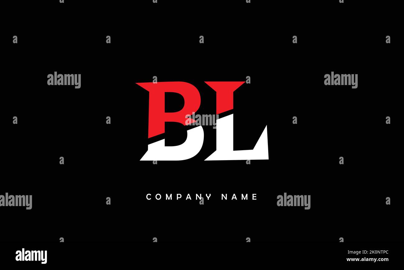 BL, LB Abstract Letters Logo Monogram Stock Vector