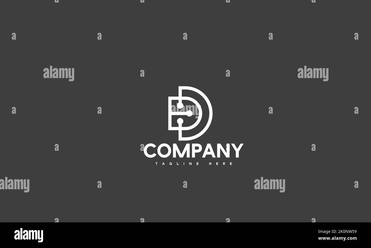 minimal letter D logo template Stock Vector Image & Art - Alamy