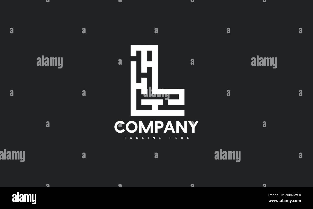 minimal letter L logo template Stock Vector